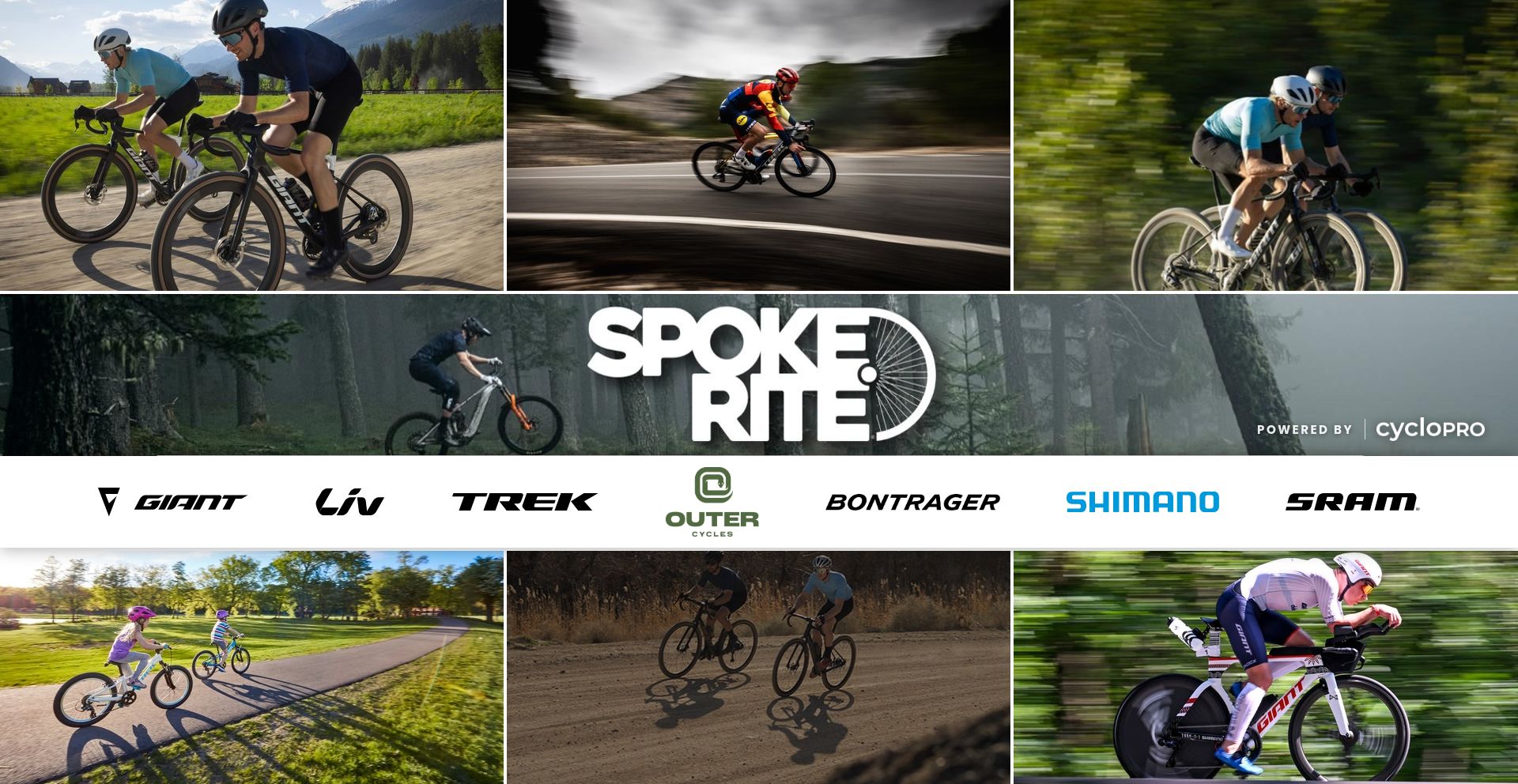 Spokerite powered by Cyclo Pro — Giant, Liv, Trek, Outer, Bontrager, Shimano, SRAM